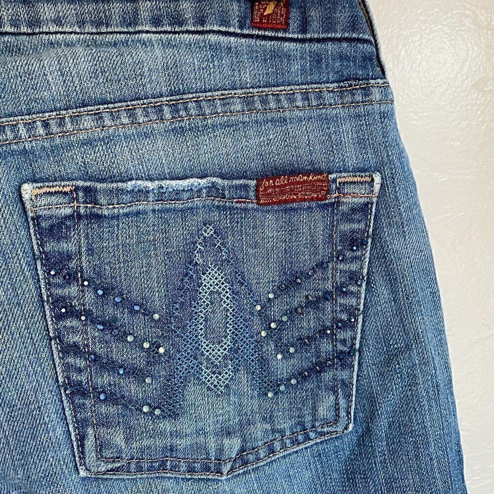 7 For All Mankind Blue Bootcut Jeans - Picture 5 of 9